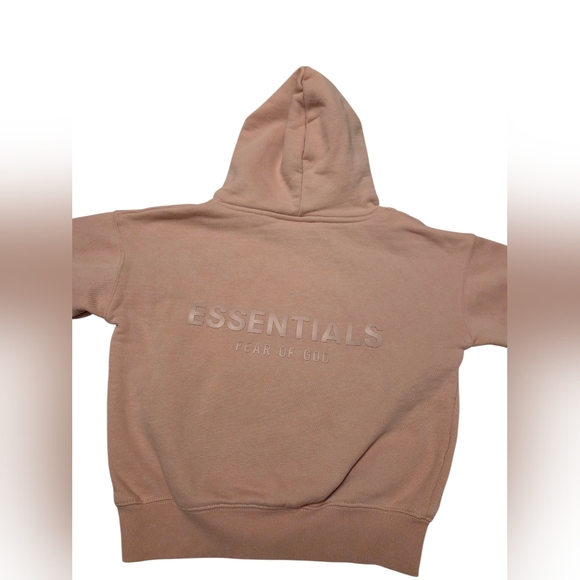 Fear of God Essentials Kids Pullover Hoodie 'Matte Blush' Size 8/M - Picture 8 of 9